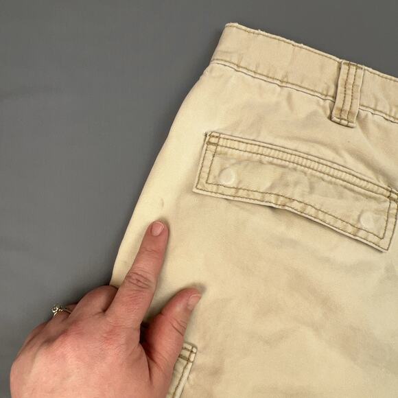 Carhartt Cargo Shorts Mens 40 Khaki Relaxed Fit Thrashed Utility Work Wear - Picture 7 of 12